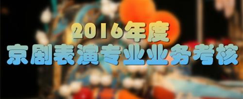 大鸡巴操逼视国家京剧院2016年度京剧表演专业业务考...